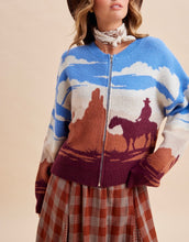 Load image into Gallery viewer, Desert Daydreaming Zip-Up Sweater Jacket