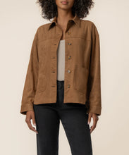 Load image into Gallery viewer, Ellie Faux Suede Jacket in Whiskey