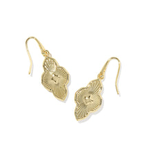Load image into Gallery viewer, Kendra Scott Abbie Medallion Small Gold Drop Earring in Neutral Mix