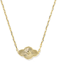 Load image into Gallery viewer, Kendra Scott Abbie Medallion Gold Pendant Necklace in Hot Pink Mix