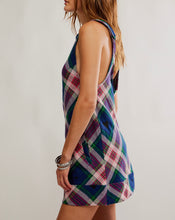 Load image into Gallery viewer, Carven Plaid Mini Dress in Berry Combo