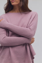 Load image into Gallery viewer, Latte Blues Solid Thermal Top in Winter Tulip