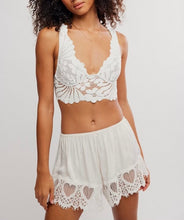 Load image into Gallery viewer, Petal Party Plunge Bralette in Clean Ivory