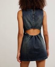 Load image into Gallery viewer, Atlas Denim Mini Dress in Vintage Indigo