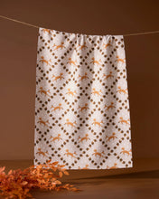 Load image into Gallery viewer, Foxes and Twinkles Tea Towel