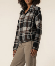 Load image into Gallery viewer, Rue Sweater Knit Zip-Up Jacket in Chocolate