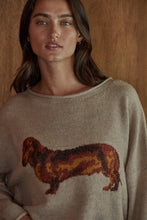 Load image into Gallery viewer, Dog Print Pullover Sweater in Light Mocha
