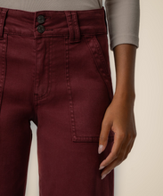 Load image into Gallery viewer, Jodi High Rise Straight Leg Pant in Claret