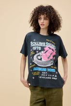 Load image into Gallery viewer, Rolling Stones 1978 American Tour Merch Tee in Vintage Black