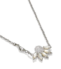 Load image into Gallery viewer, Kendra Scott Anya Flower Silver Pendant Necklace in Ivory Mix