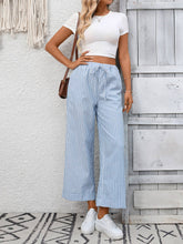 Load image into Gallery viewer, Sheila Striped Wide Leg Pant in Light Blue