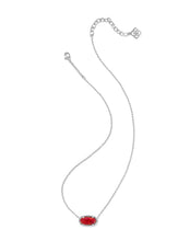 Load image into Gallery viewer, Kendra Scott Silver Elisa Necklace in Red Opal