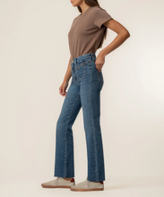 Load image into Gallery viewer, Kelsey High Rise Ankle Flare Jean in Peak