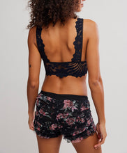Load image into Gallery viewer, Petal Party Plunge Bralette in Black