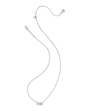 Load image into Gallery viewer, Kendra Scott Jamie Silver Pendant Necklace in White CZ