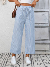Load image into Gallery viewer, Sheila Striped Wide Leg Pant in Light Blue