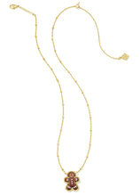Load image into Gallery viewer, Kendra Scott Gingerbread Gold Pendant Necklace in Brown Goldstone