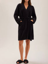 Load image into Gallery viewer, CozyChic Solid Robe in Black