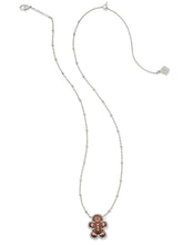 Load image into Gallery viewer, Kendra Scott Gingerbread Silver Pendant Necklace in Brown Goldstone