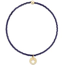 Load image into Gallery viewer, Hope Classic Bracelet - Navy - Star Small Gold Disc