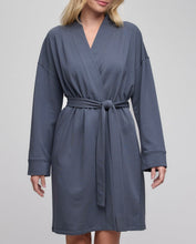 Load image into Gallery viewer, Brushed Luxe Lounge Robe in Slate Blue