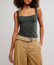 Load image into Gallery viewer, Full Bloom Cotton Eyelet Cami in Hunter