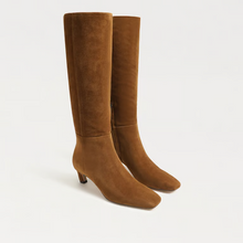 Load image into Gallery viewer, Perla Wide Calf Knee High Boot in Warm Nutmeg Suede