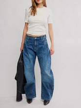 Load image into Gallery viewer, Golden Hour Low Rise Trouser Jeans in Deacon Blue
