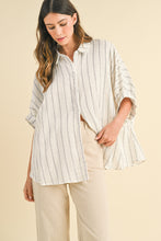 Load image into Gallery viewer, Oversized Striped Blouse in Ivory