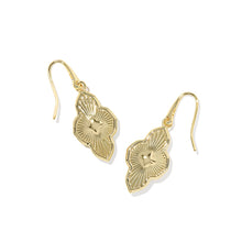 Load image into Gallery viewer, Kendra Scott Abbie Medallion Small Gold Drop Earring in Hot Pink Mix