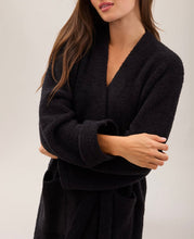 Load image into Gallery viewer, CozyChic Solid Robe in Black