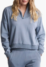 Load image into Gallery viewer, CozyChic Ultra Lite Half-Zip Pullover in Blue Dusk