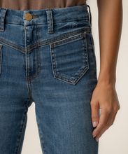 Load image into Gallery viewer, Kelsey High Rise Ankle Flare Jean in Peak