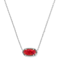Load image into Gallery viewer, Kendra Scott Silver Elisa Necklace in Red Opal