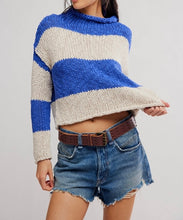 Load image into Gallery viewer, Opal Rugby Stripe Sweater in Cobalt Combo
