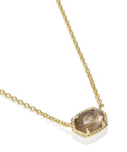 Load image into Gallery viewer, Kendra Scott Daphne Frame Gold Pendant Necklace in Taupe Mother of Pearl