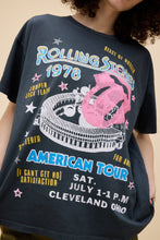 Load image into Gallery viewer, Rolling Stones 1978 American Tour Merch Tee in Vintage Black