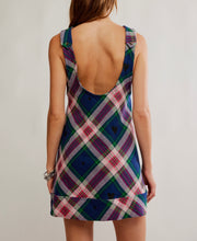 Load image into Gallery viewer, Carven Plaid Mini Dress in Berry Combo