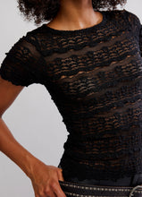 Load image into Gallery viewer, Angelina Lace Tee in Black