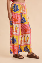Load image into Gallery viewer, Tropical Print Wide Leg Pant in Hot Pink Multi