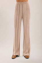 Load image into Gallery viewer, CozyChic Ultra Lite Lurex Rib Pant in Taupe Multi
