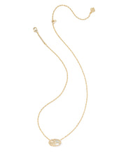 Load image into Gallery viewer, Kendra Scott Elisa Bow Gold Pendant Necklace in Ivory Illusion