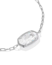 Load image into Gallery viewer, Kendra Scott Elaina Luxe Silver Chain Bracelet in White CZ