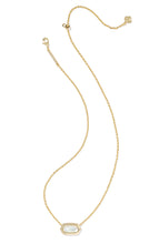 Load image into Gallery viewer, Kendra Scott Elisa Bezel Gold Pendant Necklace in Ivory MOP