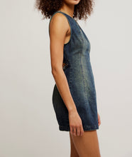 Load image into Gallery viewer, Atlas Denim Mini Dress in Vintage Indigo