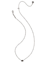 Load image into Gallery viewer, Kendra Scott Mini Elisa Vintage Silver Satellite Necklace in Golden Obsidian