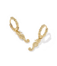 Load image into Gallery viewer, Kendra Scott Seahorse Gold Huggie Earring