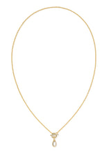 Load image into Gallery viewer, Kendra Scott Mini Elisa Toggle Gold Pendant Necklace in Ivory MOP