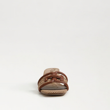 Load image into Gallery viewer, Waylon Weave Slide Sandal in Rich Cognac Leather