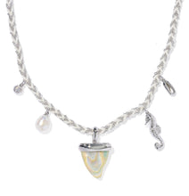 Load image into Gallery viewer, Kendra Scott Oleana Seahorse Silver Charm Necklace in Iridescent Abalone
